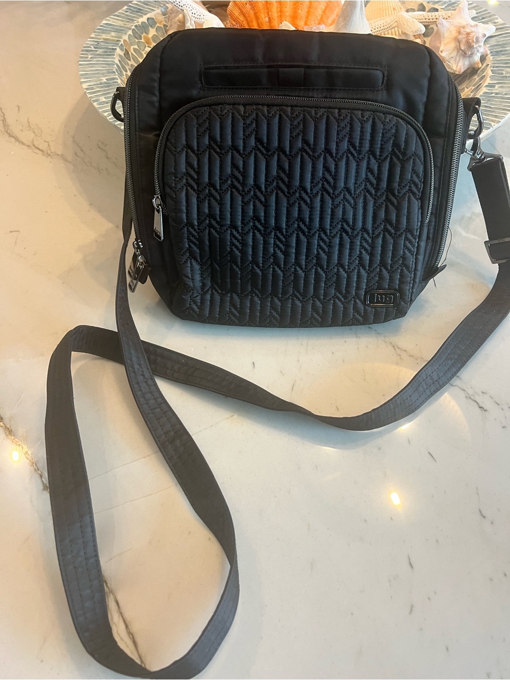 lug Black Quilted Crossbody Ranger Travel Bag